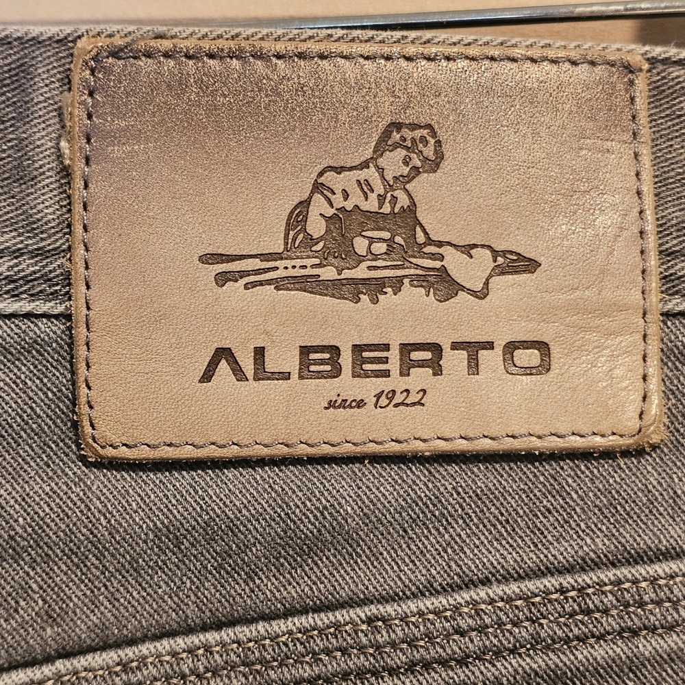 Alberto Modern Fit Jeans Stone Grey DS Dual FX Lefthand Denim Mens W35 L32‎ - Picture 5 of 12